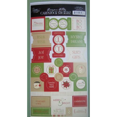 TERESA COLLINS FOR JUNKITZ HOMESPUN HOLIDAY CARD STOCK STICKERZ (STICKERS) NEW