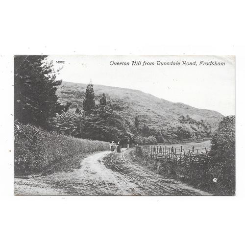 PRINTED POSTCARD OF OVERTON HILL FROM DUNSDALE ROAD FRODSHAM CHESHIRE 1909(3587)