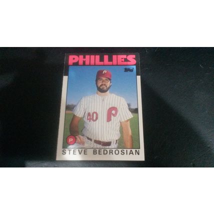 1986 Topps Traded Card # 007T Steve Bedrosian Ex (5) Philadelphia Phillies