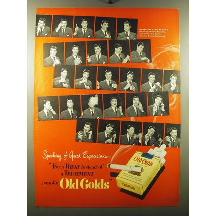1950 Old Gold Cigarettes Ad - Bert Parks - Speaking of great expressions