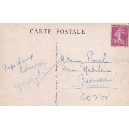 Place de la Republique Lyon France Postcard Used VGC