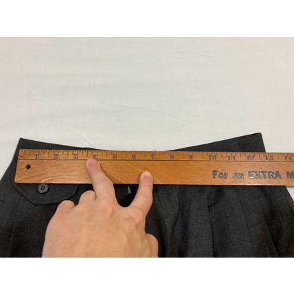 Evan Picone Casual Grey Wool Polyester Pleated Dress Pants WOMEN'S Size 4 x 31