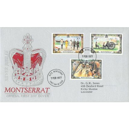 Montserrat 1977 Silver Jubilee Elizabeth II FDC special cancel typed VGC
