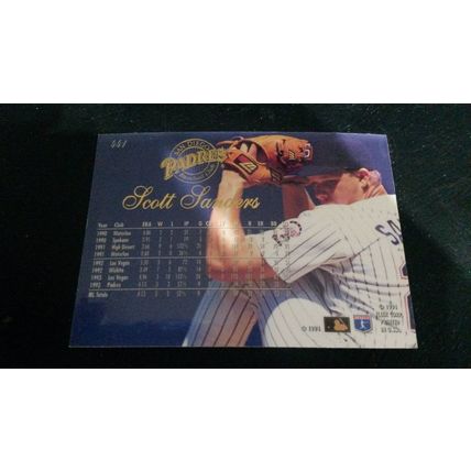 1994 Flair Card # 441 Scott Sanders Excellent-Mint (6) San Diego Padres