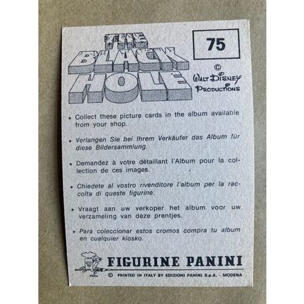 The Black Hole Sticker # 75 (A) unused 1980 Panini Disney Sci-fi