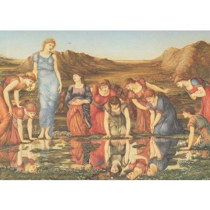 Burne Jones The Mirror Of Venus Painting Postcard