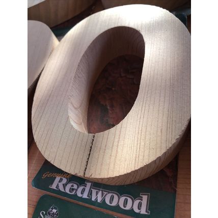 Solid Redwood Number 47 Piece Lot Address Art Crafts Unfinished Wood 7" X 1 1/2"