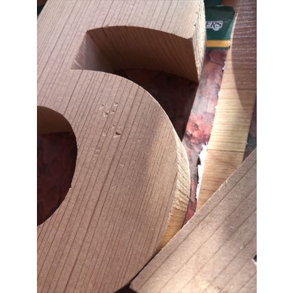 Solid Redwood Number 47 Piece Lot Address Art Crafts Unfinished Wood 7" X 1 1/2"