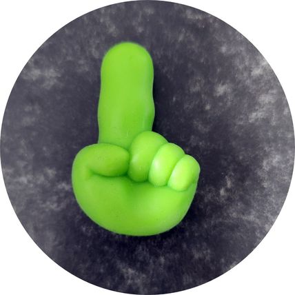 Bright Green Finger Bottle stopper Put your finger in it bottle stopper M4