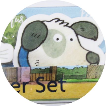 Eraser Set Farmyard Animals Butter Cup Farm 4 Earners RSPCA Dog Cat Cow Pig K52