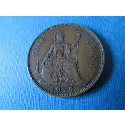 1945 GEORGE VI ONE PENNY FREE POST. (zyebid)