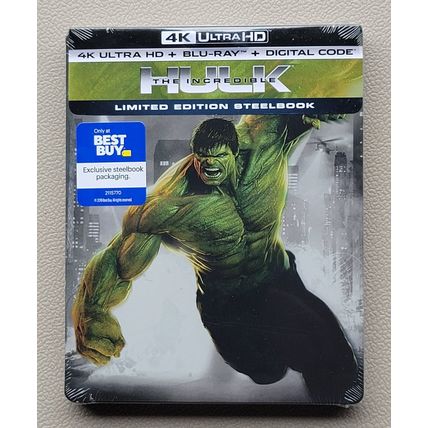 The Incredible Hulk Best Buy Limited Collectible Steelbook 4K Ultra HD Movie