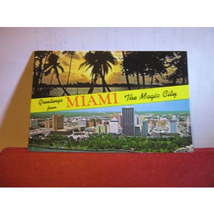 multiview, THE MAGIC CITY, MIAMI, FLORIDA, USA used postcard 1981 pm #