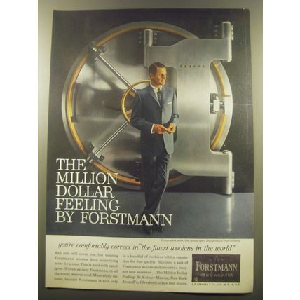 1959 Forstmann Suits Advertisement - The Million Dollar feeling by Forstmann