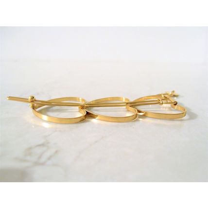 Gold metal heart shaped hair clip clamp barrette snap clip