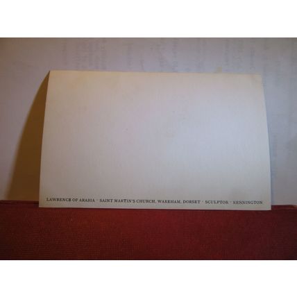 LAWRENCE OF ARABIA, ST MARTIN'S CHURCH, WAREHAM, DORSET unused postcard RP=