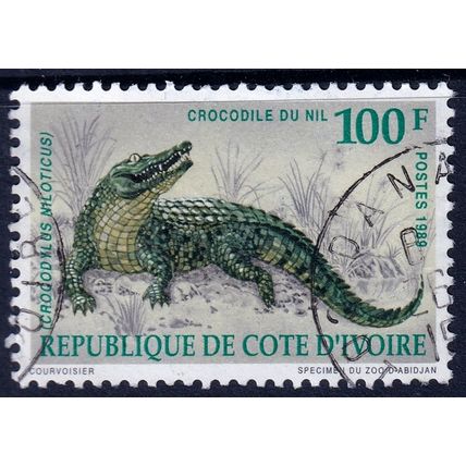 Ivory Coast 1989 SG 995 Used - Fauna/Crocodile (E-379 (10))