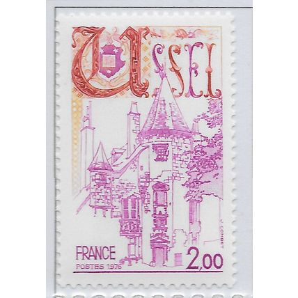 FRANCE 1976 MINT UNMOUNTED MNH TOURISM USSEL VIEW BUILDING