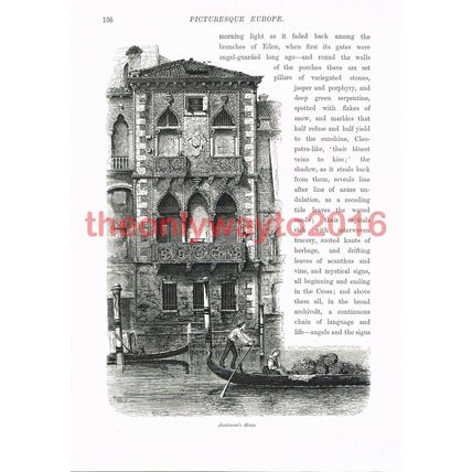 Desdemonas House, Venice, Italy, Book Illustration (Print), c1875