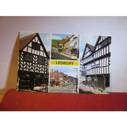 multiview, LEDBURY, HEREFORDSHIRE, used postcard 1988 pm =