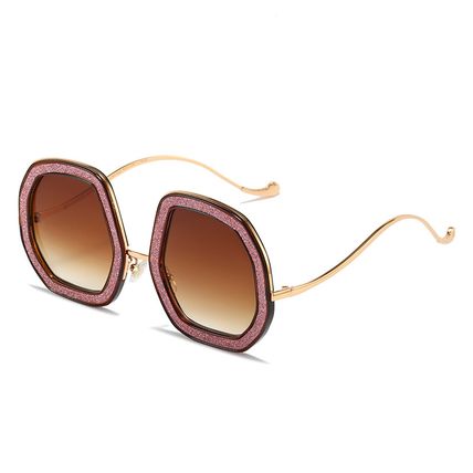 Oversized Cooling Sunglasses Luxury Designer Diamond Shiny Crystal Unisex Uv400
