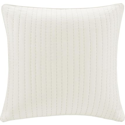INK+IVY Single 100% Cotton Euro Sham-26" x 26"-200 TC-WHITE-NEW-SEALED-FAST SHIP