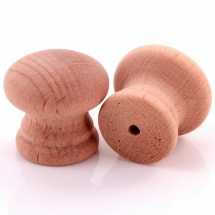 SOLID WOOD FURNITURE KNOB RANGE 25/30/35/50mm Small-Large Furniture Pull Handles