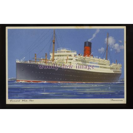 LS1506 - Cunard Liner - Franconia - postcard - artist Kenneth Shoesmith