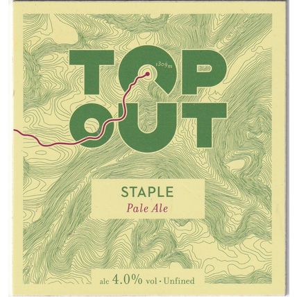 UNUSED PUMP CLIP FRONT - TOP OUT BREWERY - STAPLE PALE ALE