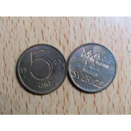 Sweden 1973 5 Ore Coin