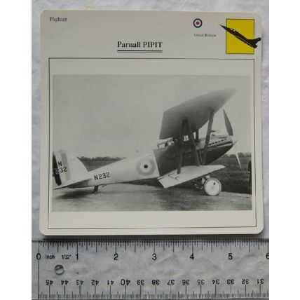 Parnall Pipit - GB - Fighter - Collectors Club Card
