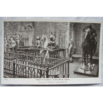 vintage postcard Tower of London White Tower Armour