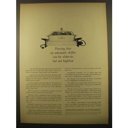 1961 Corning Ware Electromatic Automatic Skillet Advertisement