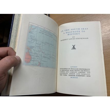 RARE* 1922 ROBERT LOUIS STEVENSON "IN THE SOUTH SEAS etc" VOL 16 BOOK (P7)