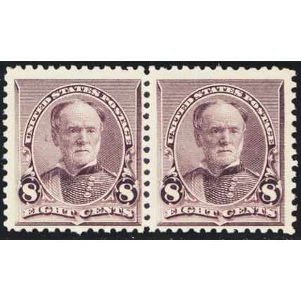225, Mint F/VF NH 8¢ Pair - Nice Stamps! SCV $270 * Stuart Katz
