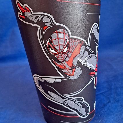 New ZAK Lot 2 Marvel SPIDERMAN TUMBLERS Plastic Drink Cups Water Miles Morales