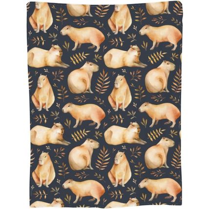 Capybaras Throw Blanket Soft Cozy Plush Warm Fleece Blanket for Sofa Couch Bed 8