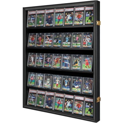 35 Graded Sports Card Display Case - Baseball Card Display Frame with UV Protect