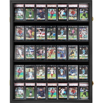 35 Graded Sports Card Display Case - Baseball Card Display Frame with UV Protect
