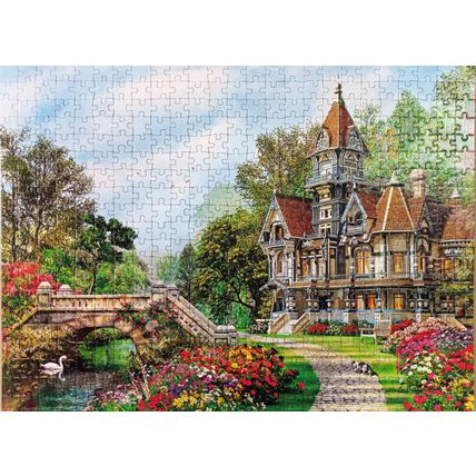Clementoni Old Waterway Cottage 500 Pieces Used Jigsaw Puzzle Complete