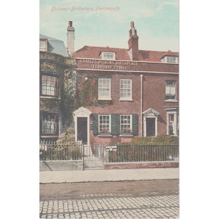 Charles Dickens Birthplace Portsmouth Hampshire Postcard (QHAM252)