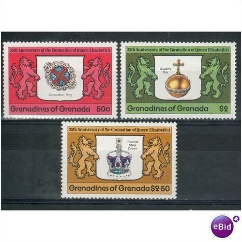 Grenada Grenadines 1978 - SG 272-274 - Royal Wedding Anniversary set MNH