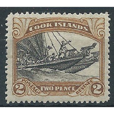 Cook Islands 1936 SG108 2d Black & Brown Mounted Mint..