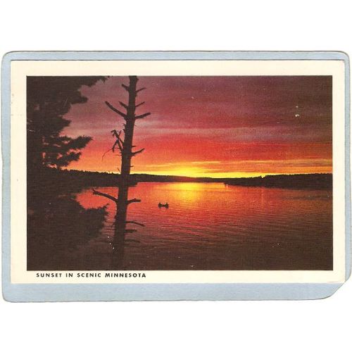 MN GEN Postcard Sunset In Scenic Minnesota state_box5~166