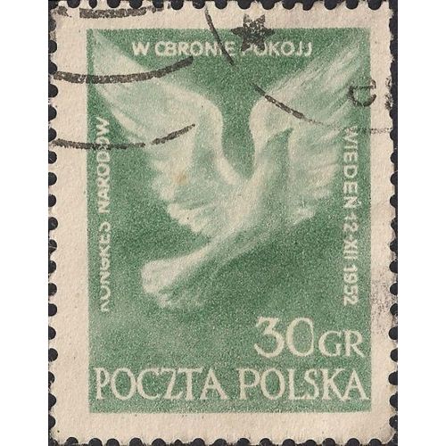 POLAND, World Peace Congress Vienna, green 1952, 30 Gr