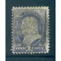 Used 212 1c Benjamin Franklin Barely Clears M01363