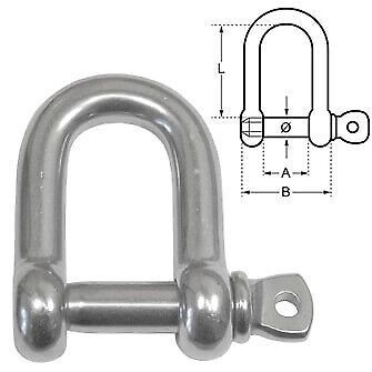 28mm Wide Jaw Dee Shackle pin = 8mm(Lifting D Shackle, Marine Shackle)