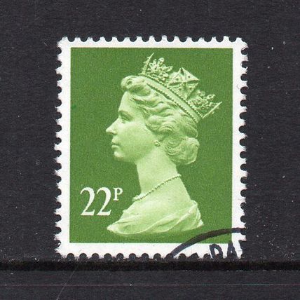 Elizabeth II - 1984 - 22p Yellow-Green (sg X963) Used