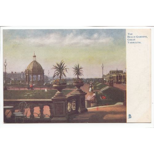 The Beach Gardens Great Yarmouth Norfolk Tuck's Oilette Art Postcard