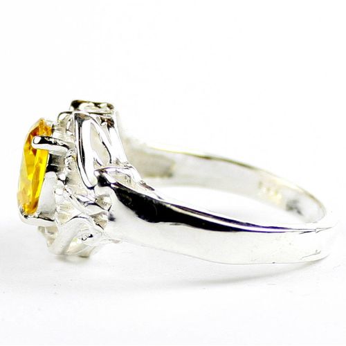 Golden Yellow CZ, 925 Sterling Silver Ladies Rings, SR169